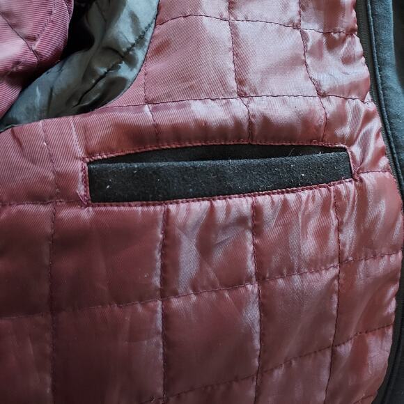 Guess Black Wool Blend Pea Coat Size L - Picture 7 of 9